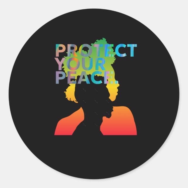 Rond Protégez votre Sticker Peace (Devant)