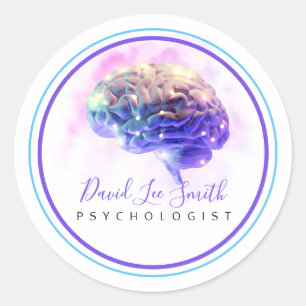 Rond Psychologue / Neurologue Sticker Classic Round