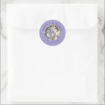 Rond Purple Retro Disco Wedding Sticker Envelope Seal<br><div class="desc">Add a fun finishing touch to your wedding stationery with this disco-inspired envelope seal sticker. Featuring a shimmering disco ball centerpiece with soft purple tones and customizable names and date, this sticker is perfect for sealing invitations, belly bands, favor bags, or thank you cards. Ideal for spring weddings, retro disco...</div>