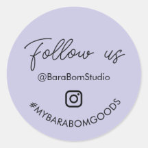 Purple Suivez-nous sur Instagram Package Sticker