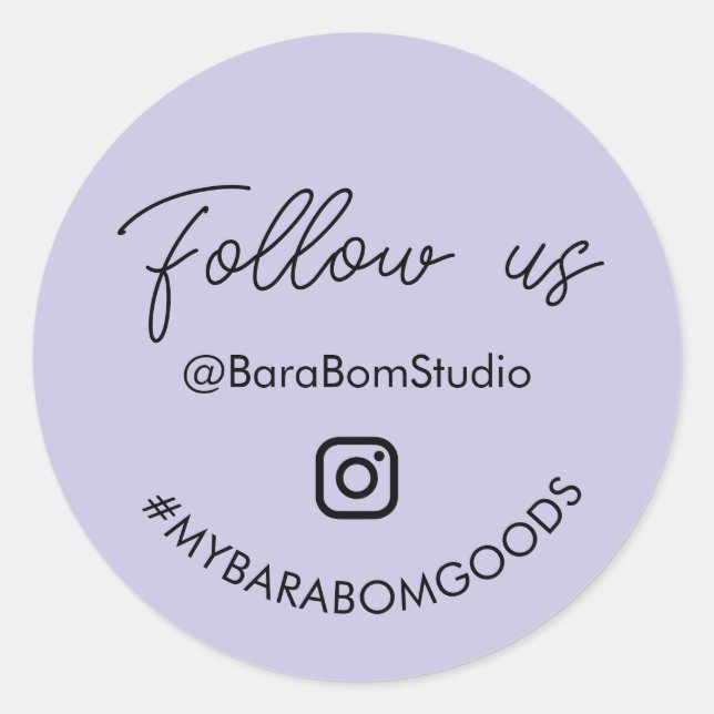 Rond Purple Suivez-nous sur Instagram Package Sticker (Devant)