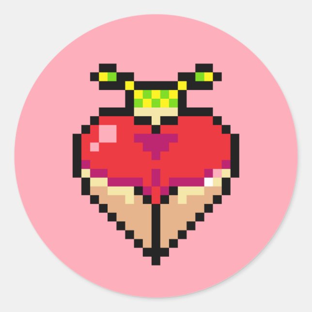 Rond Queues jumelles en bikini rouge Sticker (Devant)