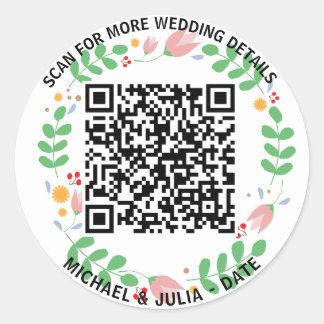 Rond QuickLink : Sticker de code QR d'entreprise