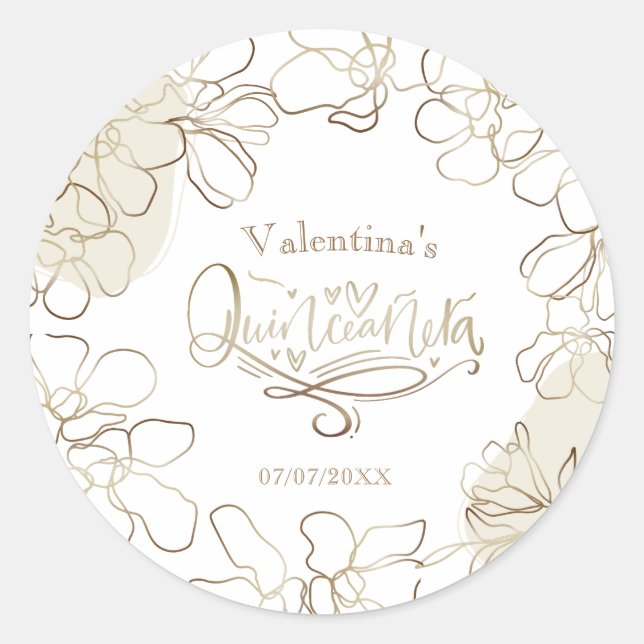 Rond Quinceañera sticker (Devant)
