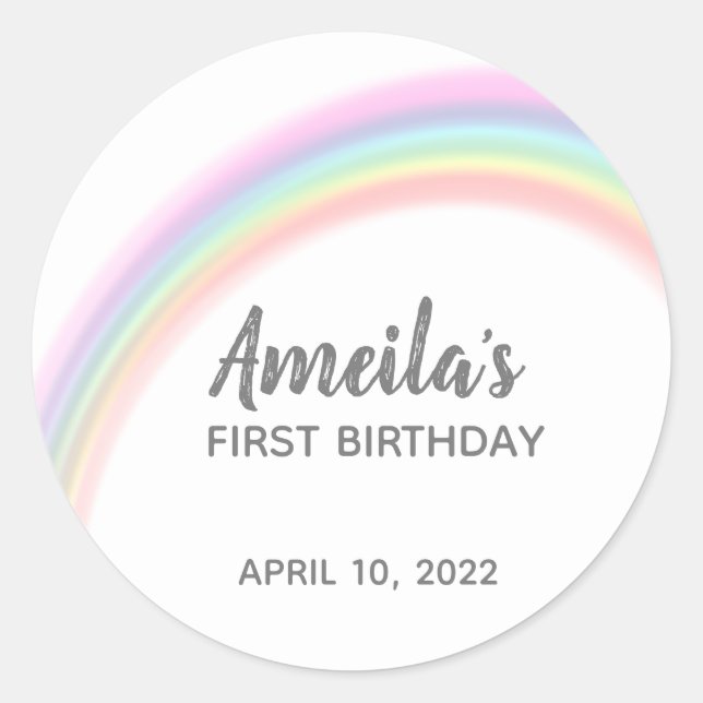Rond Rainbow merci sticker (Devant)