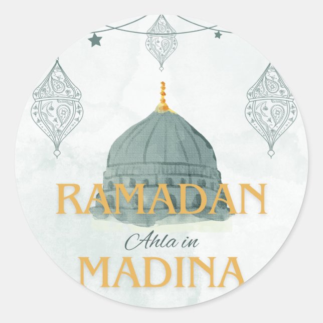 Rond Ramadan ahla dans madina Ramadan Sticker Kareem (Devant)