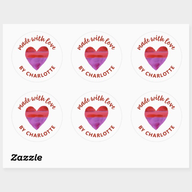 Rond Réalisé Avec Un Sticker Classique De Coeur D'Amour (Feuille)