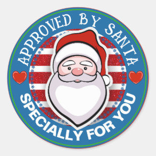 Rond Réalisé par Père Noël Classic Round Sticker