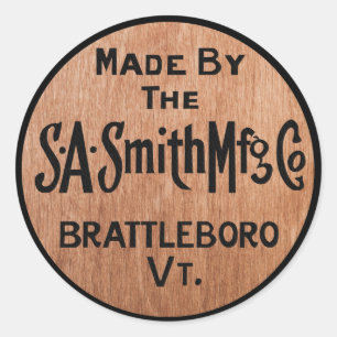 Rond Réalisé Par S.A.Smith Mfg. Co. Logo Sticker Vintag
