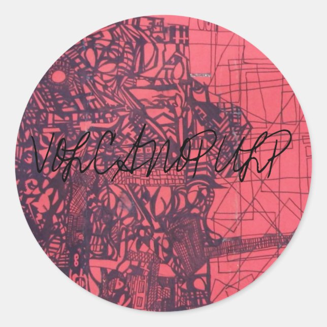 Rond Remplissez le Modèle Sticker (Devant)