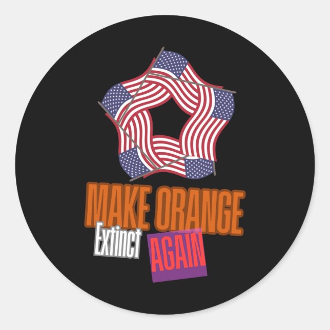 Rond Rendre Orange Extinct à nouveau Sticker (Devant)