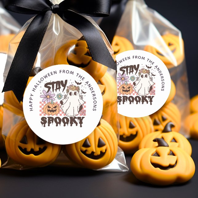 Rond Restez Éffrayant Halloween Super Sticker sac de tr (Créateur téléchargé)