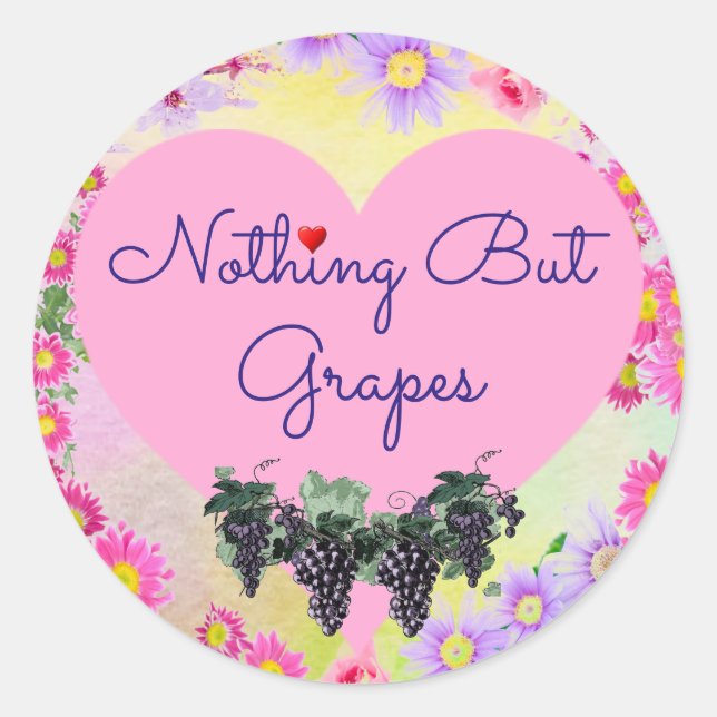 Rond Rien que le sticker de raisins (Devant)