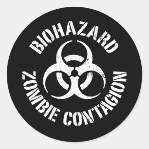 Rond Risque biologique : Sticker de Contagion Zombie