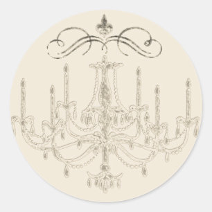 Rond Romance avec un lustre ~ 20 Sticker Mariage
