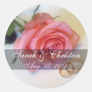 Rond Rose Enregistrer Le Sticker Date