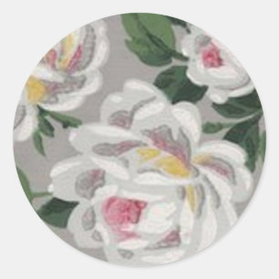 Rond Roses blanches - Sticker