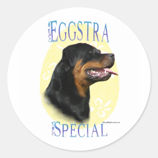 Rond Rottweiler Eggstra Special - Sticker (Devant)