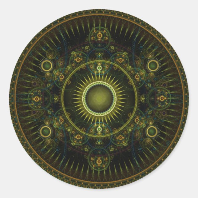 Rond Roue Magick de Metatron - Sticker Fractal (Devant)