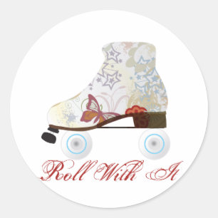 Rond Roulez Avec Son Sticker De Patinage À Roulettes