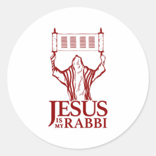 Rond Round Jesus est mon rabbin Sticker