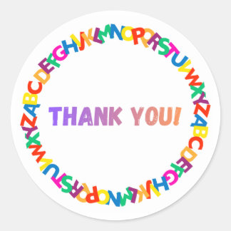 Rond Round Thank You Sticker