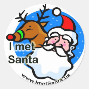 Rond Rudolph - J'ai rencontré Père Noël Sticker
