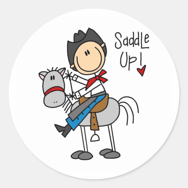 Rond Saddle Up ! Sticker à bascule pour cow-boy (Devant)