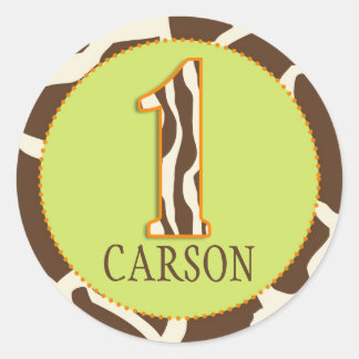 Rond Safari Boy OU Sticker GIR 1C