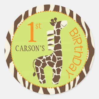 Rond Safari Boy OU Sticker ZEB 1