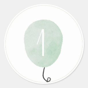 Rond Sage Green Numéro Un Sticker Ballotte