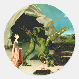 Rond Saint George médiéval et Sticker Dragon