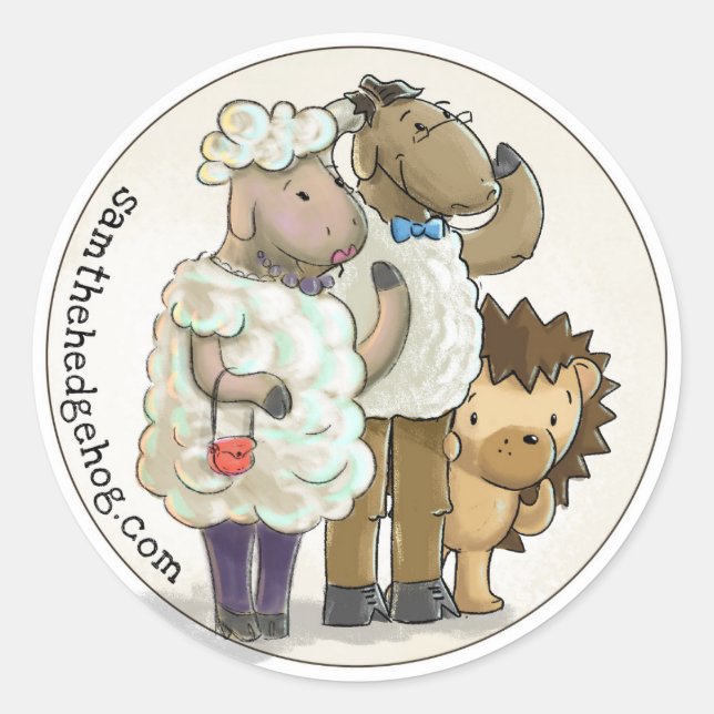 Rond Sam the Hedgehog - Sticker #1 (Devant)