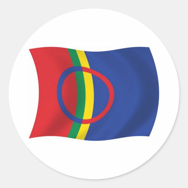 Rond Sami People Sticker Drapeau (Devant)