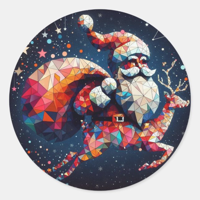 Rond Santa Sticker (Devant)