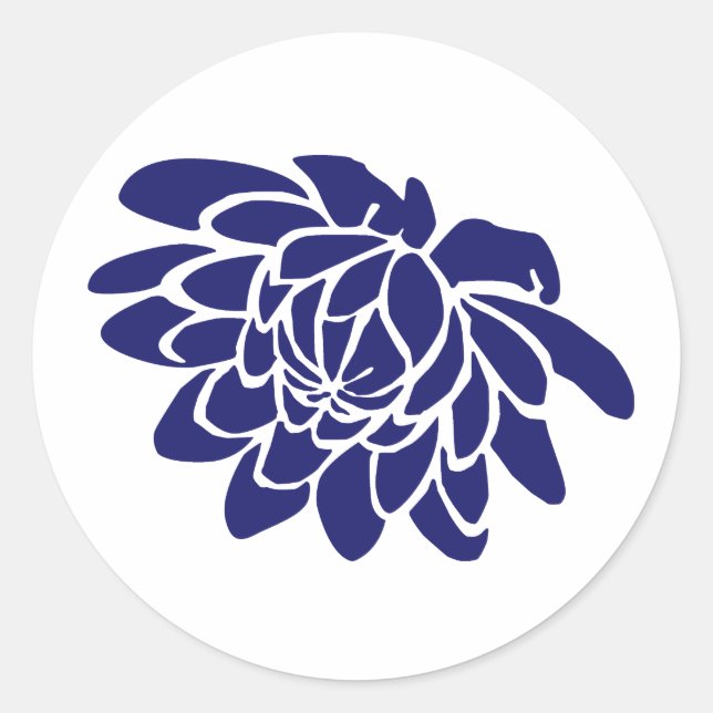 Rond Sapphire Blue Lotus Sticker (Devant)