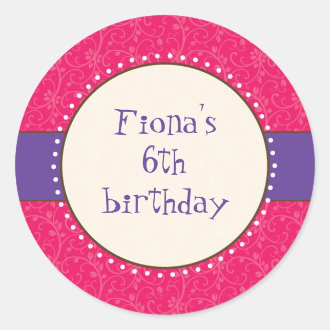 Rond Sassy Girl Sticker (Devant)