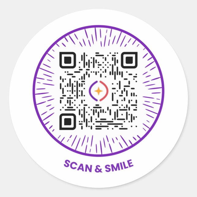 Rond Scan & Smile - Sticker par SparkLab (Devant)