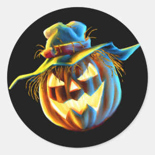 Rond ScareJack O Scarecrow Sticker