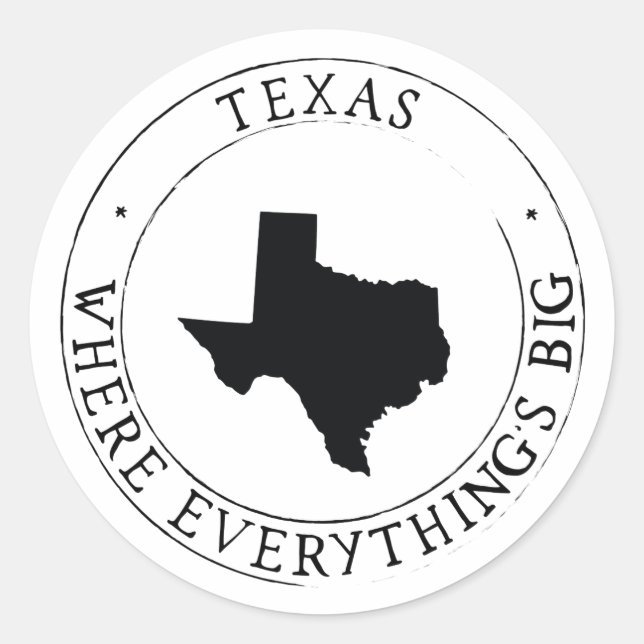 Rond Sceau d'enveloppe du Texas Sticker (Devant)