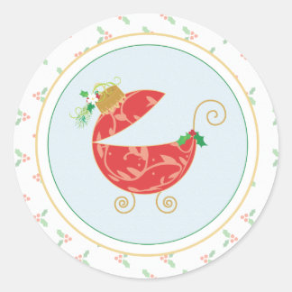 Rond Sceau d'enveloppe Holly d'hiver ou Sticker préféré