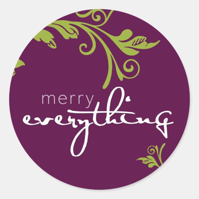 Rond SCEAU FESTIVE STICKER :: Vine audacieuse 3A (Devant)