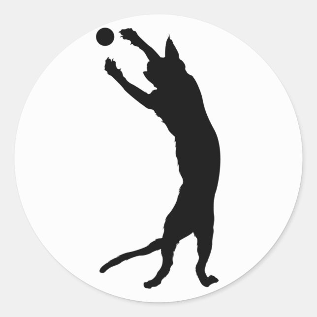 Rond Sceau Point Siamese Chat Silhouette Sticker (Devant)