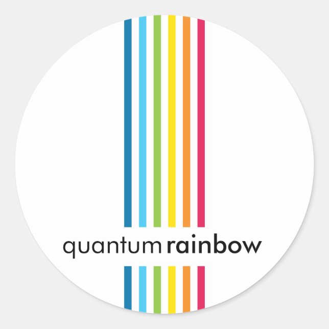 Rond SCEAU STICKER :: bande arc-en-ciel 1 (Devant)