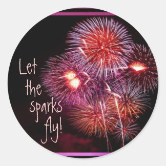 Rond Sceau Sticker ~ Célébrer :: Feu d'artifice