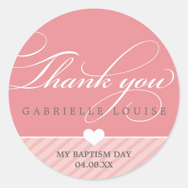 Rond SCEAU STICKER - MERCI :: charmant type 1 (Devant)