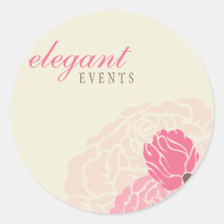 Rond SCEAU STYLISH STICKER :: élégant rose 1