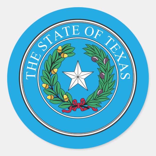 Rond Sceau texan, Sceau du Texas Sticker (Devant)