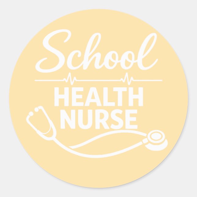 Rond School Health Nurse Medical Sticker (Devant)