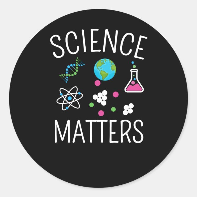 Rond Science S - Drôle Sticker de jeu de mots scientifi (Devant)